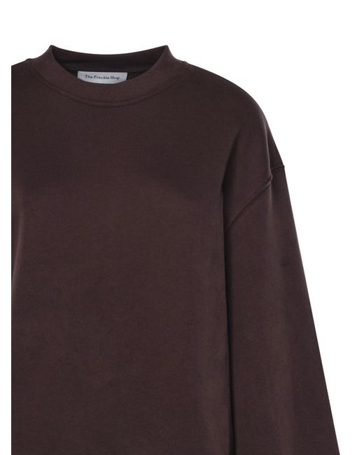 Frankie Shop Purple Cropped Sweatshirt