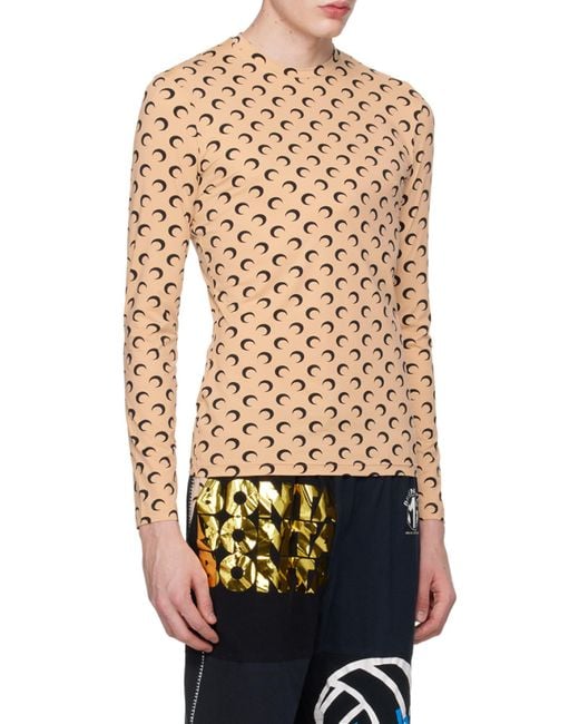 MARINE SERRE Brown Long-Sleeved T-Shirt for men