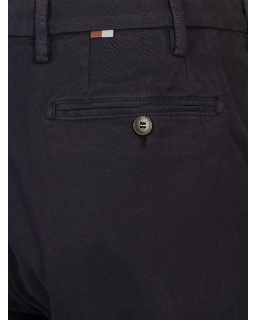 Canali Blue Casual Trousers With Belt Loops for men