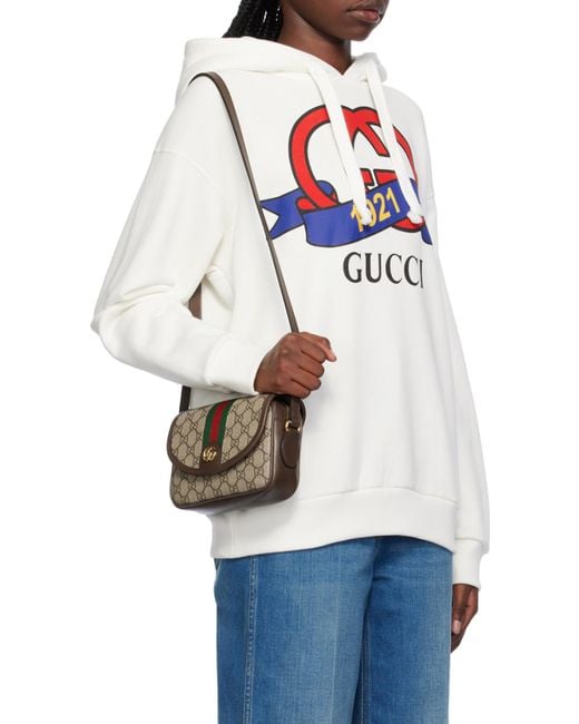 Gucci White Interlocking G 1921 Printed Hoodie