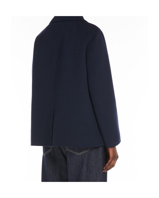 Max Mara Blue 'S Margot Double-Breasted Jacket