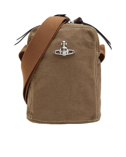 Vivienne Westwood Brown Canvas Cross-Body Bag for men