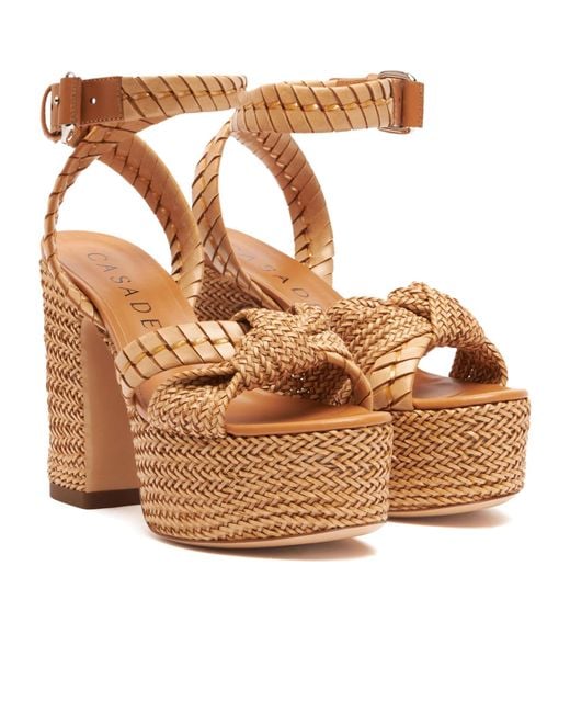 Casadei Multicolor Interwoven Knot-Detailed Sandals