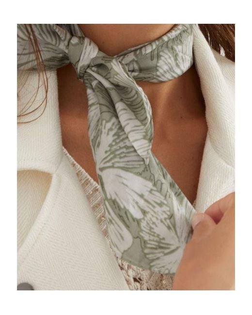 Brunello Cucinelli Gray Floral-Printed Square Scarf