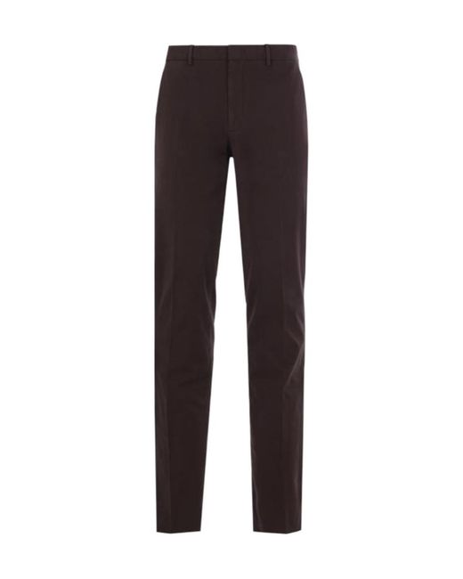 Zegna Multicolor Straight Cut Raw Hem Trousers for men