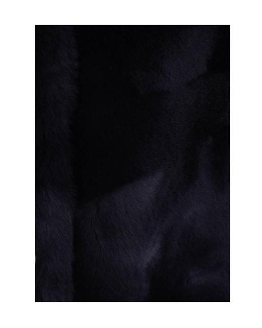 Arma Blue Hooded Shearling Coat