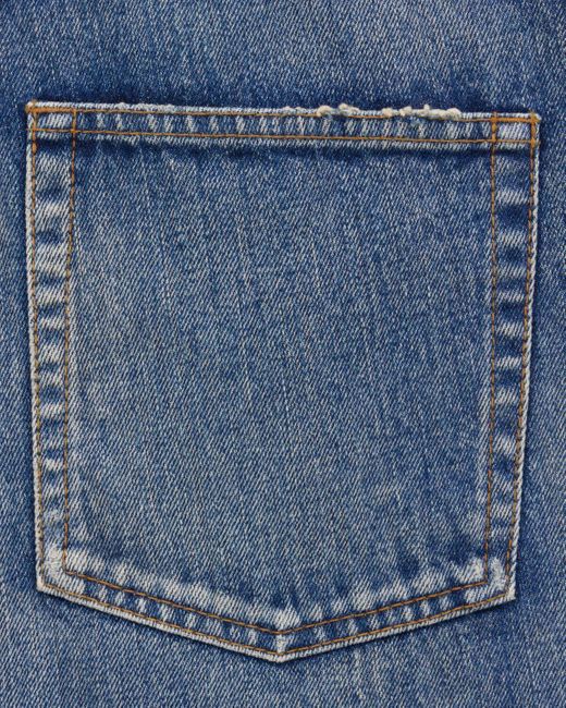 Saint Laurent Blue High-Rise Straight Leg Jeans for men