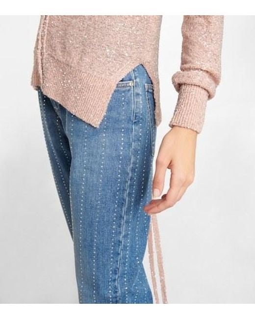 Stella McCartney Pink Sequin-Embellished Cardigan