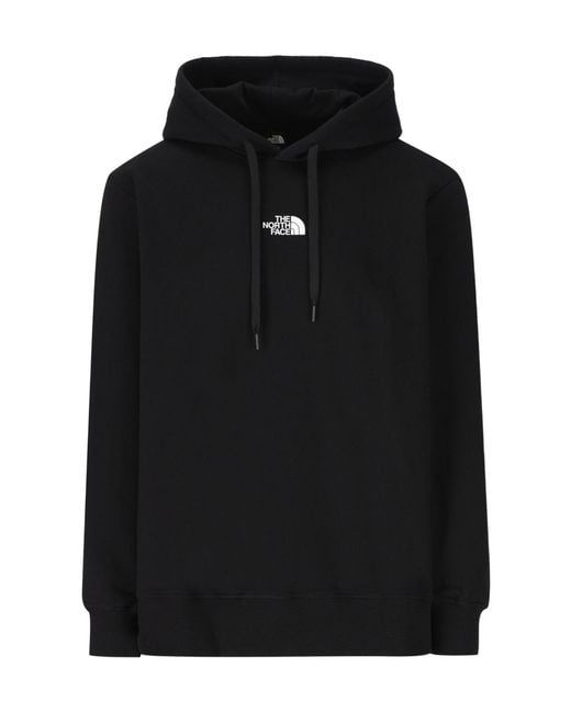 The North Face Black Logo Printed Drawstring Hoodie for men