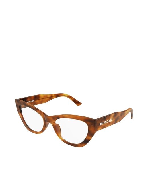 Balenciaga Brown Eyewear Cat-Eye Frame Glasses