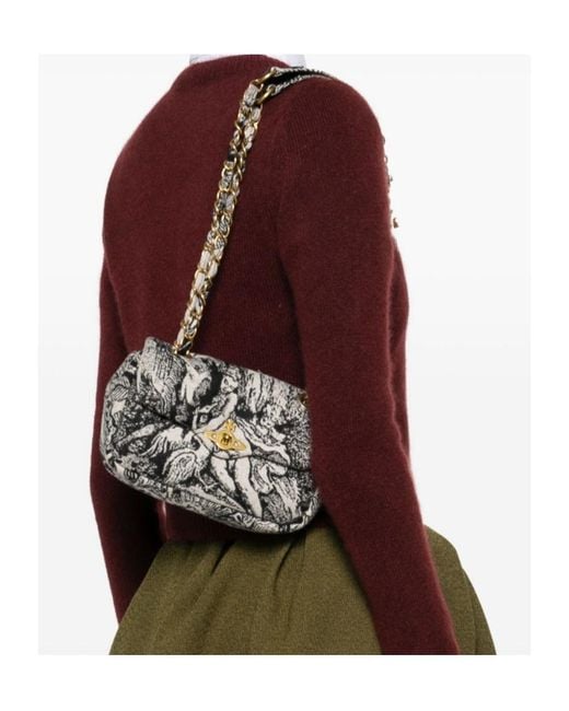 Vivienne Westwood Metallic Flap Shoulder Bag