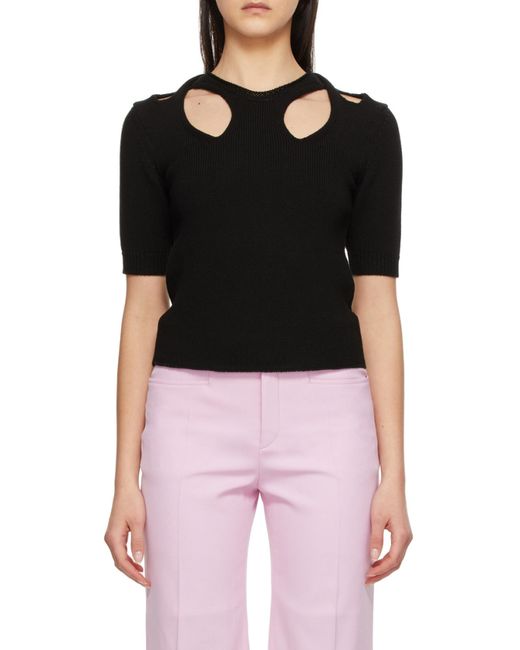 Chloé Black Cut-Out Knitted Top