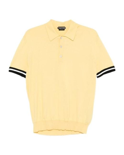Tom Ford Natural Short-Sleeved Polo Shirt for men