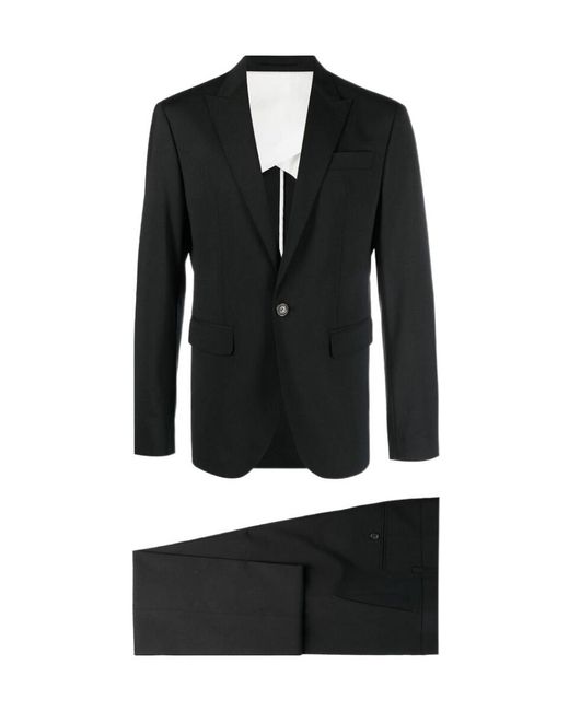 DSquared² Black Single-Breasted Two-Piece Tailored Suit for men