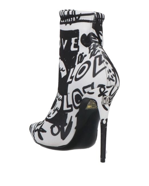 Dolce & Gabbana White Fashion Two-Tone Ankle Boots