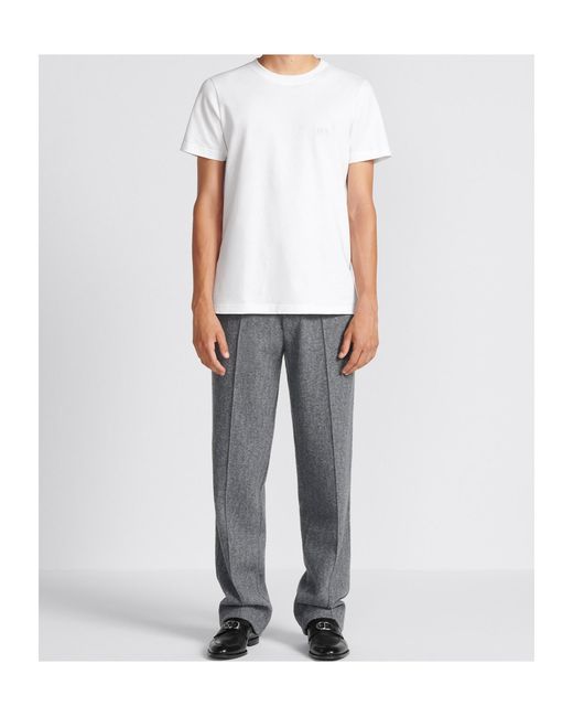 Dior White Homme Crewneck Short-Sleeved T-Shirt for men