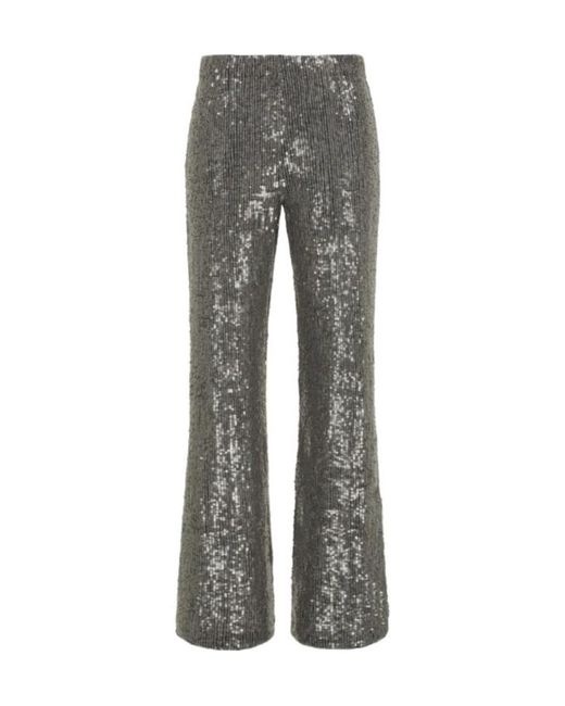 P.A.R.O.S.H. Gray Full Sequins Trousers
