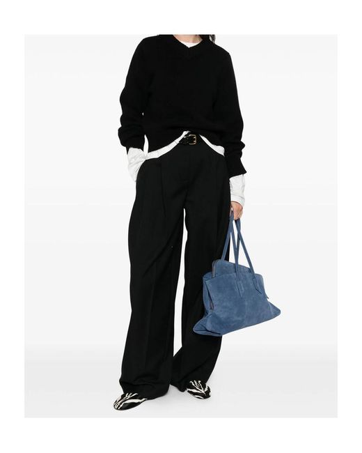 Soft Goat Black Long-Sleeved Sweater