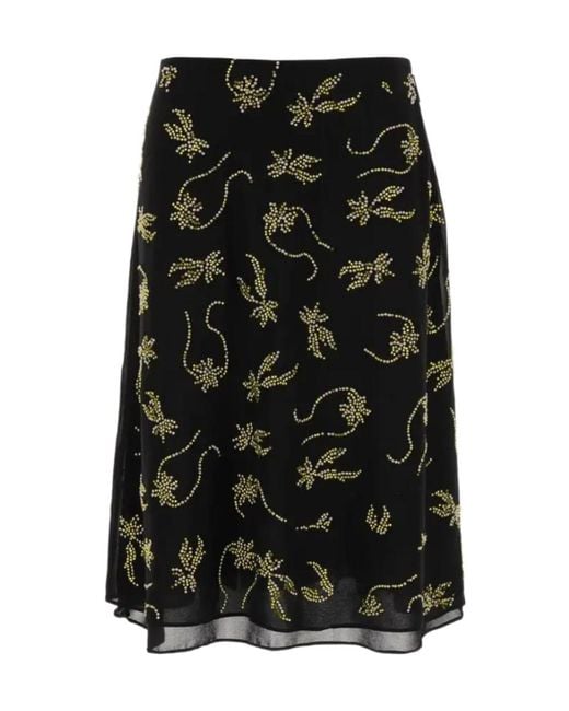 16Arlington Black Dafne Midi Skirt