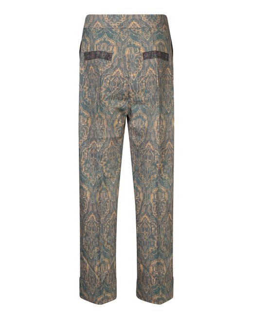 Pierre Louis Mascia Gray Wide Leg Jacquard Pants
