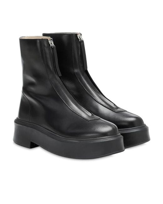 The Row Black Zipped Ankle Boots