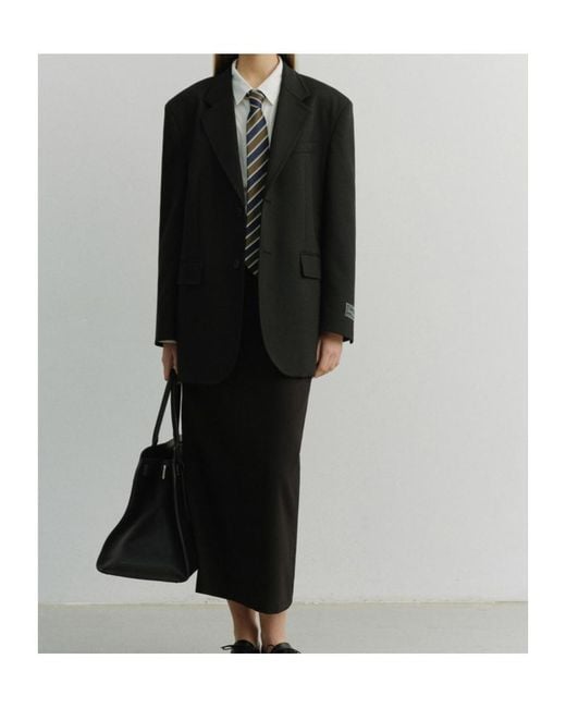DUNST Black H-Line Maxi Skirt