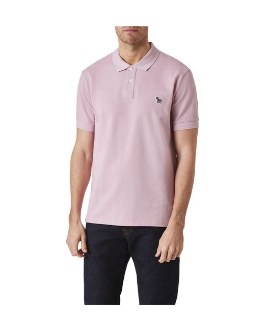 Paul Smith Pink Logo Polo Shirt for men