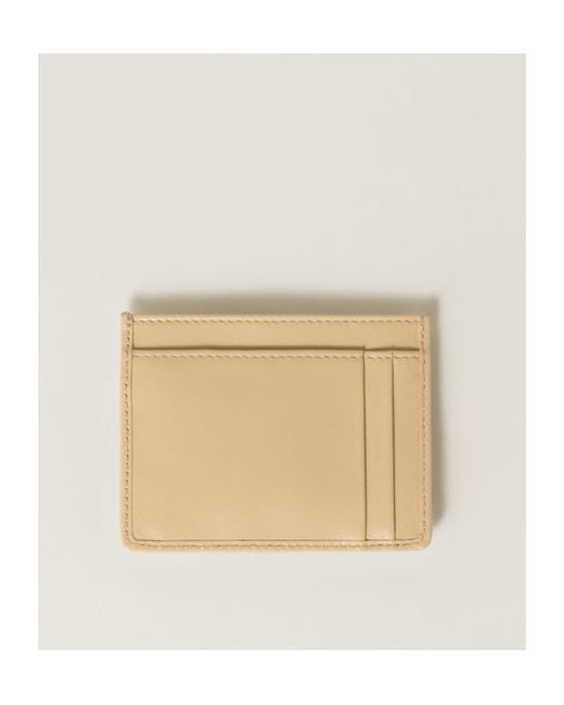 Miu Miu Natural Logo-Lettering Cardholder