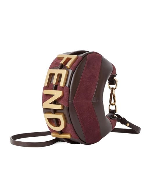 Fendi Purple Graphy Two-Toned Mini Tote Bag