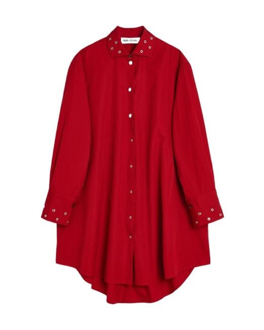 Our Legacy Red Frock Shirt Dress