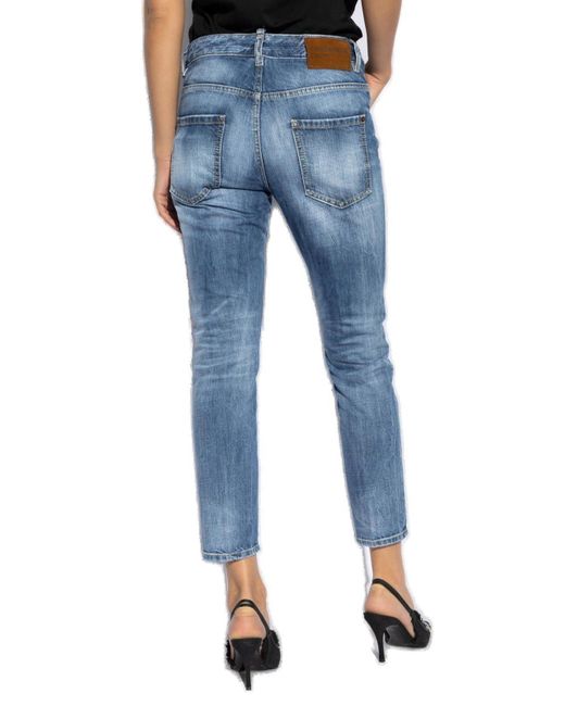 DSquared² Blue Cool Girl Cropped Jeans