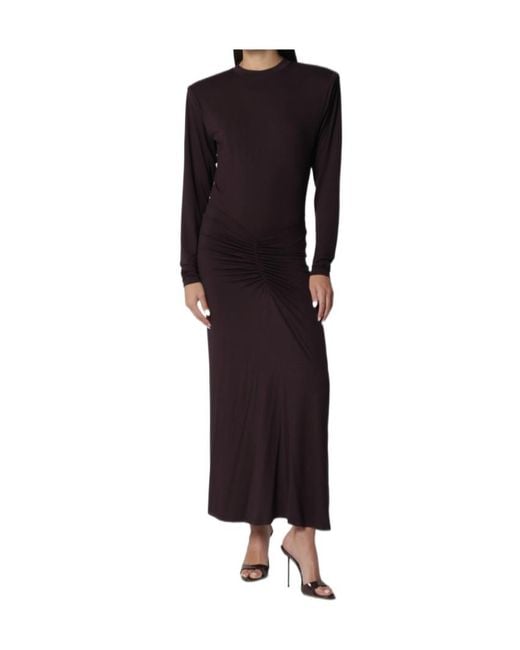 ANDAMANE Blue Maxi Dress With Waist Draping
