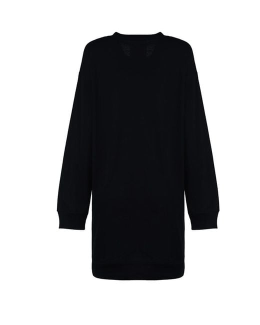 Moschino Black Logo-Embroidered Dress