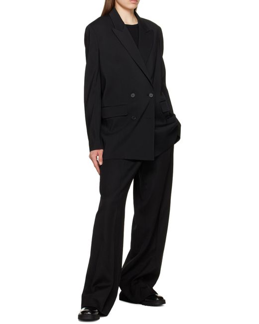 The Row Black Tristana Double-Breasted Blazer
