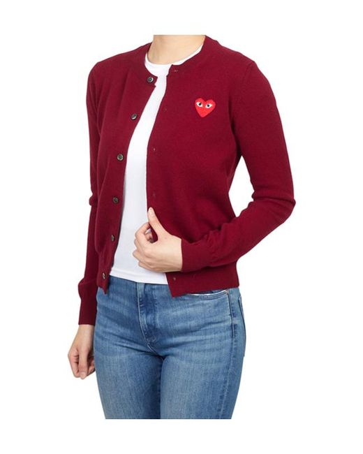 Comme des Garçons Red Long-Sleeved Knitwear