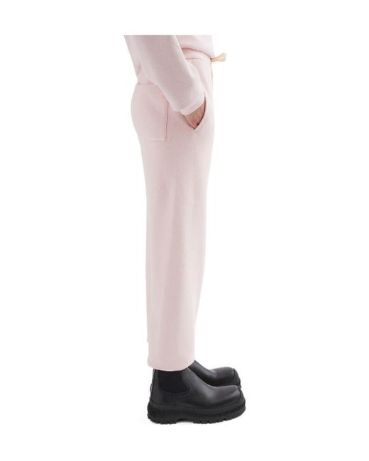 Jil Sander Pink Cotton Terry Track Pants