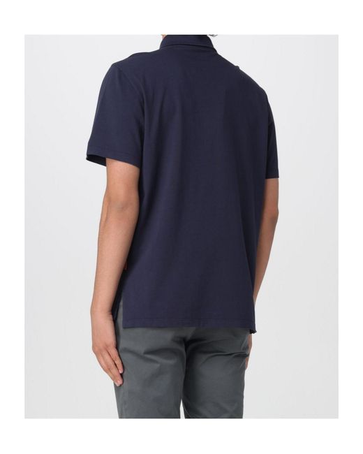 Barena Blue Button Chest Pocket Polo Shirt for men