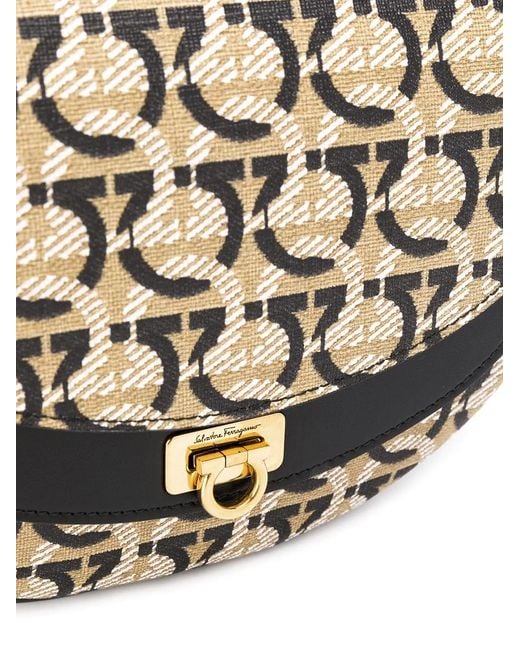 Ferragamo White Gancini Crossbody Bag
