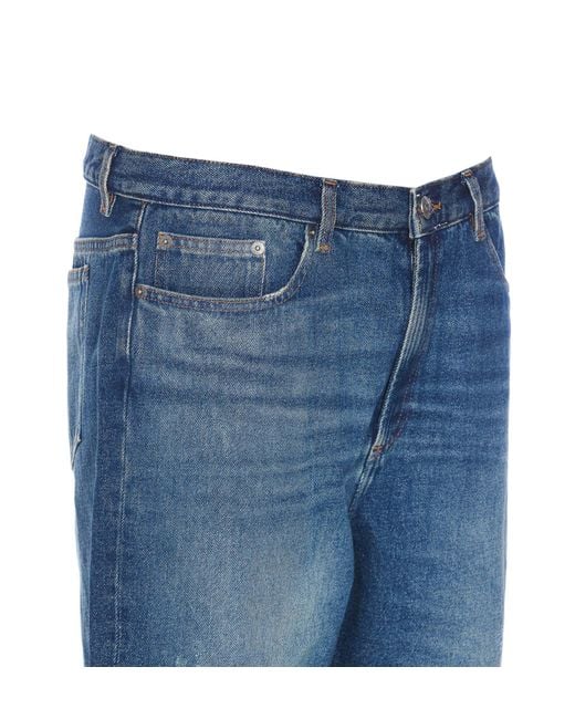 A.P.C. Blue Straight Leg Jeans for men