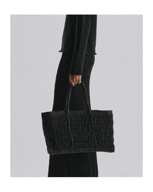 The Row Black Georgica Tote Bag