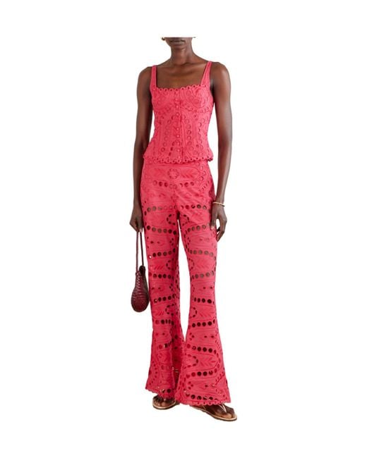 Charo Ruiz Red Cutout Top