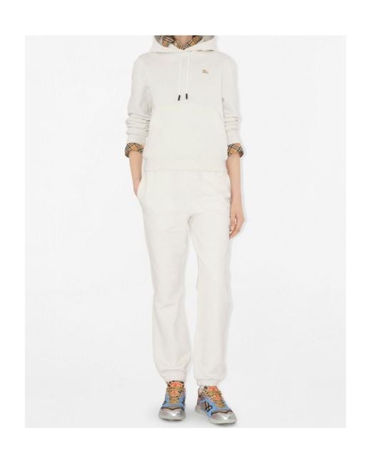 Burberry White Elasticated Waist Pants