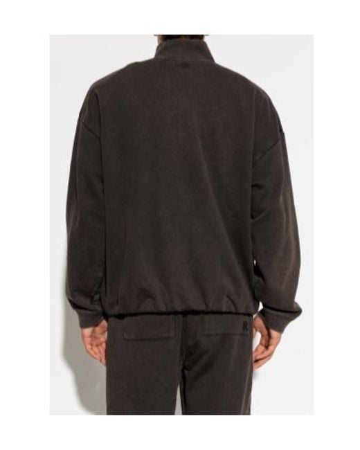 Represent Black Initial Quarter-Zip Sweatshirt for men
