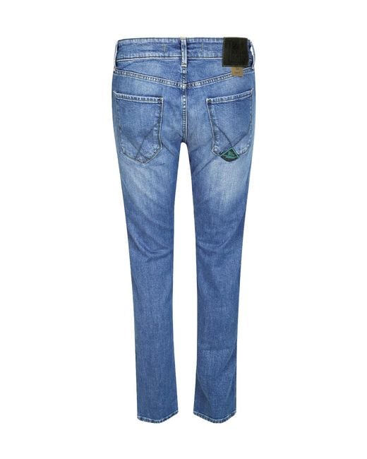 Roy Rogers Blue Logo-Patch Jeans for men