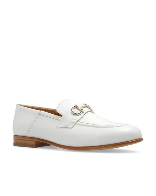 Ferragamo White Logo Love Shoes