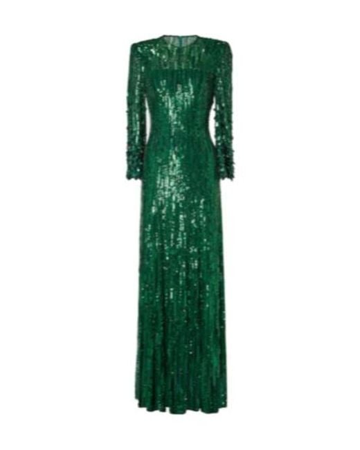 Jenny Packham Green Nymph Sequined Gown