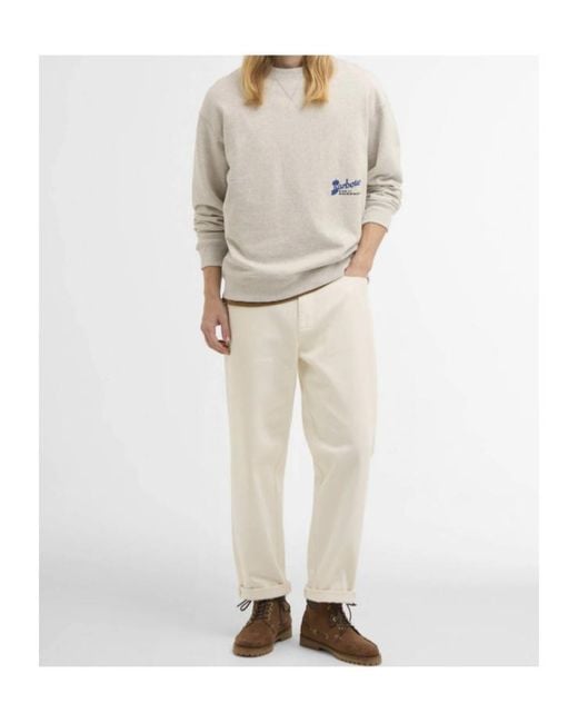 Barbour Natural Blythe Logo Sweatshirt for men