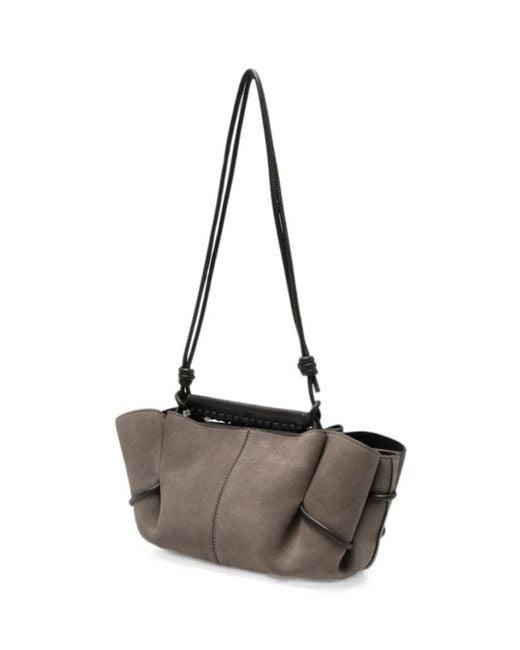 Hereu White Ruched Detail Handbag