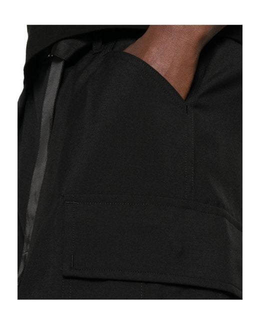 Sacai Black Belted Cargo Pants