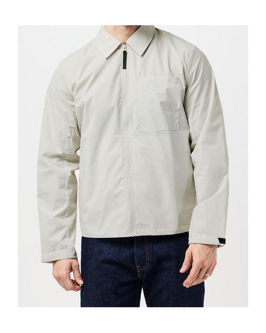 Rains White Mito Overshirt for men